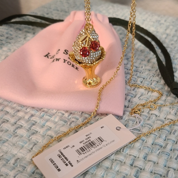 NWT - Kate Spade🍦Ice Cream Sundae Necklace - Picture 6 of 11